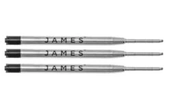 The James Brand The Burwell D2 Ink Refill CO307903-11 Black, 3er Pack, Nachfüllpatrone