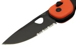 The James Brand The Redstone, OD Green + Orange PP, Black, Serrated, KN118197-01, Taschenmesser -Messer World JAKN118197 01 03 jamesbrand