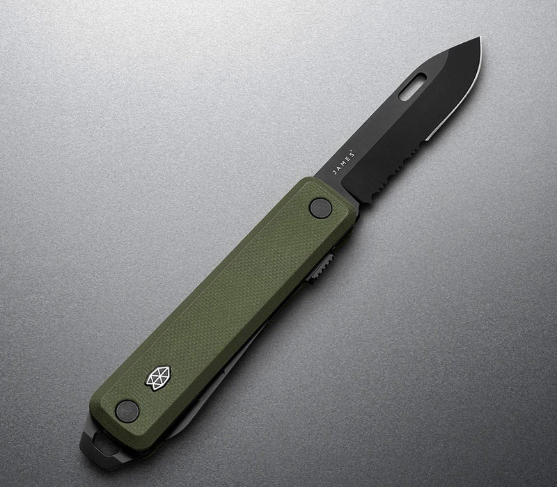 The Ellis OD Green Black Serrated 4 The Ellis OD Green Black Serrated – Bild 2